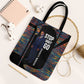 Garrett Morgan Tote Bag with Full Body Portrait, Stop Wait Go Quote, Traffic Light Design - African Pride