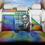 Garrett Morgan Back Car Seat Cover with Real Impact Quote, Black Inventor Portrait and Vibrant Watercolor - African Pride