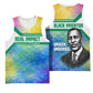 Garrett Morgan Basketball Jersey with Real Impact Quote, Black Inventor Portrait and Vibrant Watercolor - African Pride