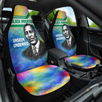 Garrett Morgan Car Seat Cover with Real Impact Quote, Black Inventor Portrait and Vibrant Watercolor - African Pride