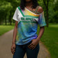 Garrett Morgan Cross Shoulder Shirt with Real Impact Quote, Black Inventor Portrait and Vibrant Watercolor - African Pride