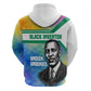 Garrett Morgan Hoodie with Real Impact Quote, Black Inventor Portrait and Vibrant Watercolor - African Pride