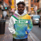 Garrett Morgan Hoodie with Real Impact Quote, Black Inventor Portrait and Vibrant Watercolor - African Pride