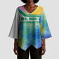 Garrett Morgan Kimono Sleeve Blouse with Real Impact Quote, Black Inventor Portrait and Vibrant Watercolor - African Pride