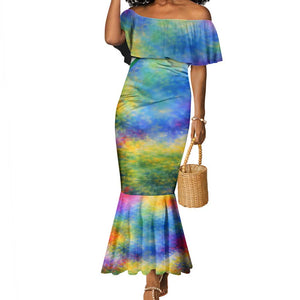 Garrett Morgan Mermaid Dress with Real Impact Quote, Black Inventor Portrait and Vibrant Watercolor - African Pride