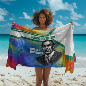 Garrett Morgan Sarong with Real Impact Quote, Black Inventor Portrait and Vibrant Watercolor - African Pride