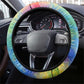 Garrett Morgan Steering Wheel Cover with Real Impact Quote, Black Inventor Portrait and Vibrant Watercolor - African Pride