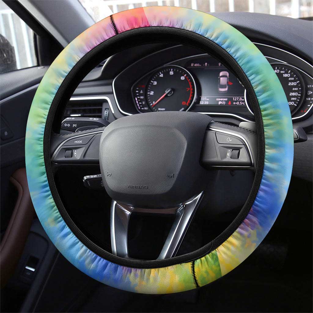 Garrett Morgan Steering Wheel Cover with Real Impact Quote, Black Inventor Portrait and Vibrant Watercolor - African Pride