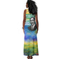 Garrett Morgan Tank Maxi Dress with Real Impact Quote, Black Inventor Portrait and Vibrant Watercolor - African Pride
