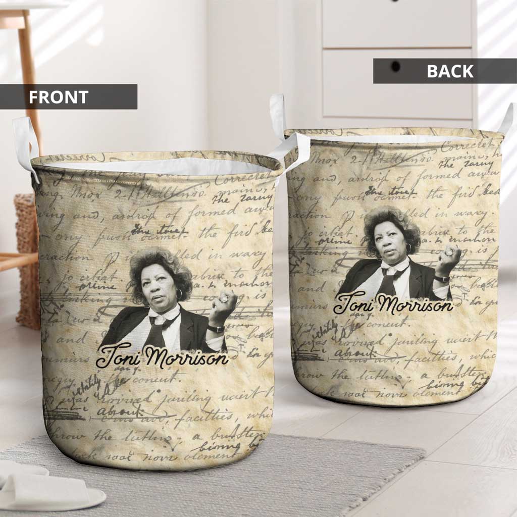 Toni Morrison Laundry Basket Handwritten Manuscript Powerful Portrait with Feather Pen Quote - African Pride