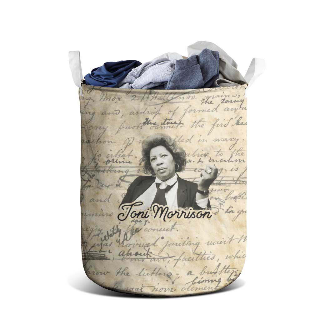 Toni Morrison Laundry Basket Handwritten Manuscript Powerful Portrait with Feather Pen Quote - African Pride