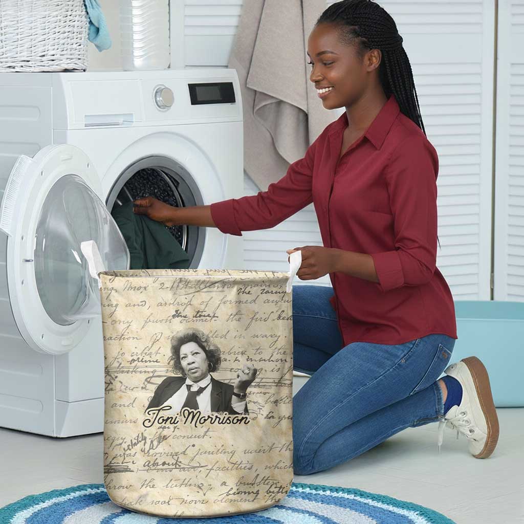 Toni Morrison Laundry Basket Handwritten Manuscript Powerful Portrait with Feather Pen Quote - African Pride