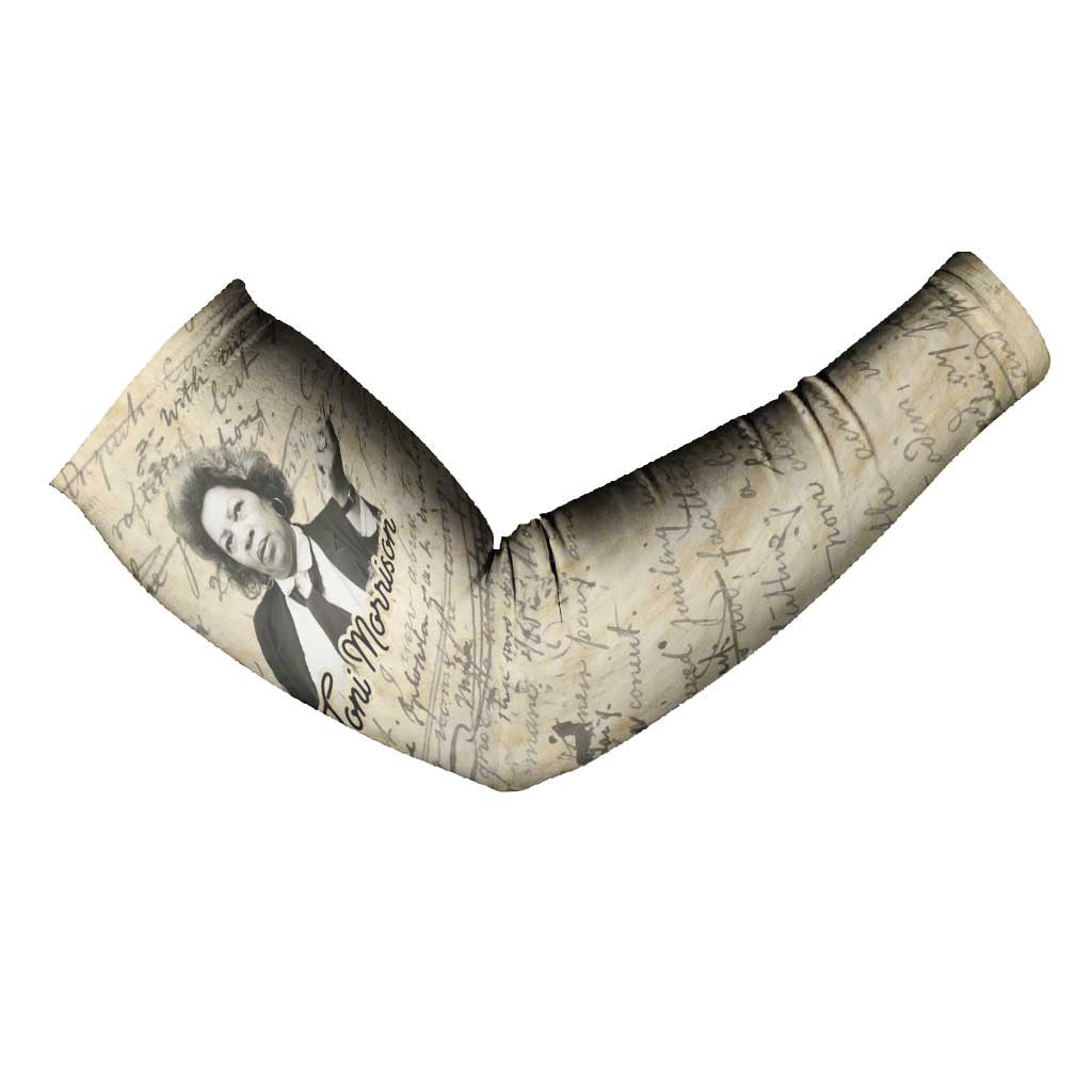Toni Morrison Arm Sleeves Handwritten Manuscript Powerful Portrait with Feather Pen Quote - African Pride