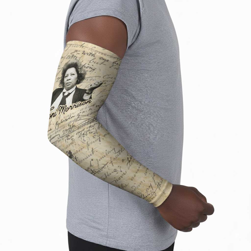 Toni Morrison Arm Sleeves Handwritten Manuscript Powerful Portrait with Feather Pen Quote - African Pride