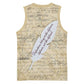 Toni Morrison Basketball Jersey Handwritten Manuscript Powerful Portrait with Feather Pen Quote - African Pride