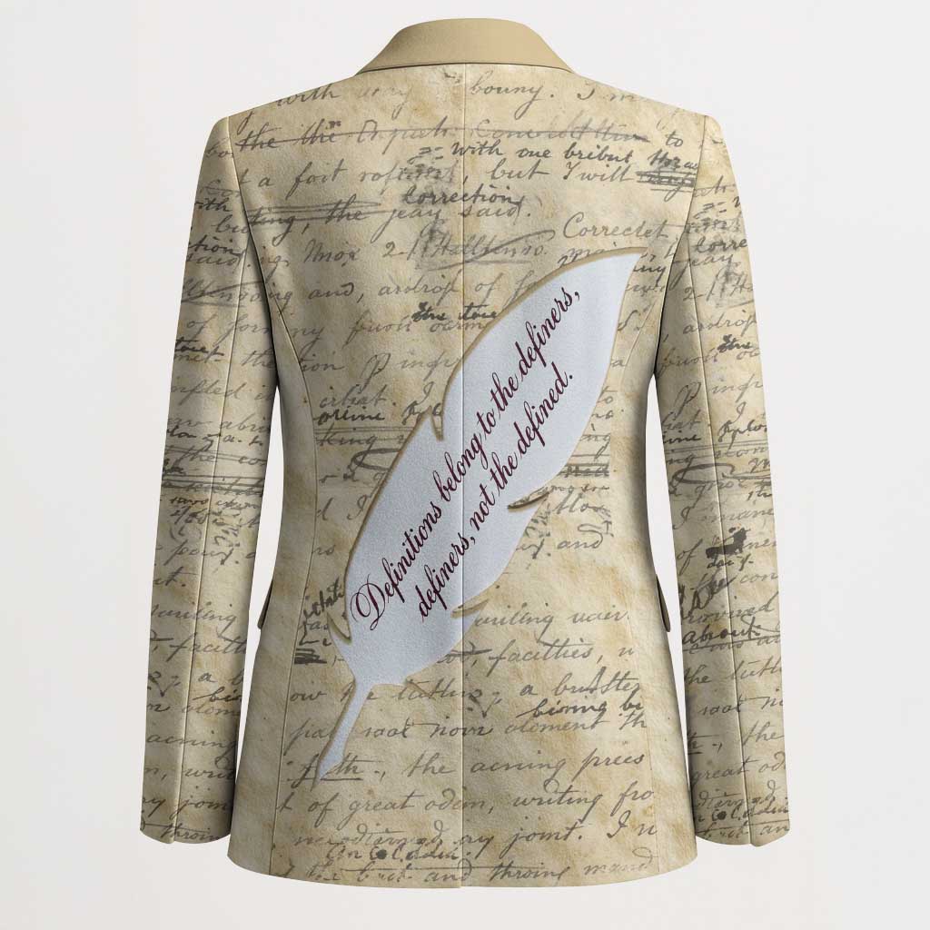 Toni Morrison Blazer Handwritten Manuscript Powerful Portrait with Feather Pen Quote - African Pride