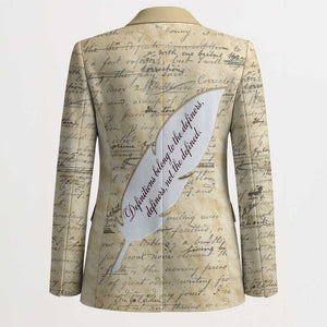 Toni Morrison Blazer Handwritten Manuscript Powerful Portrait with Feather Pen Quote - African Pride