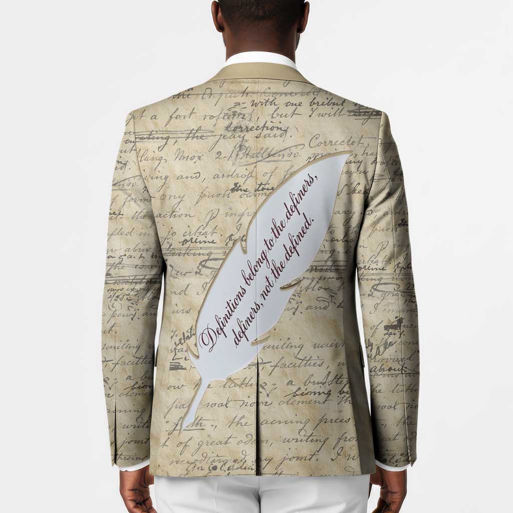 Toni Morrison Blazer Handwritten Manuscript Powerful Portrait with Feather Pen Quote - African Pride