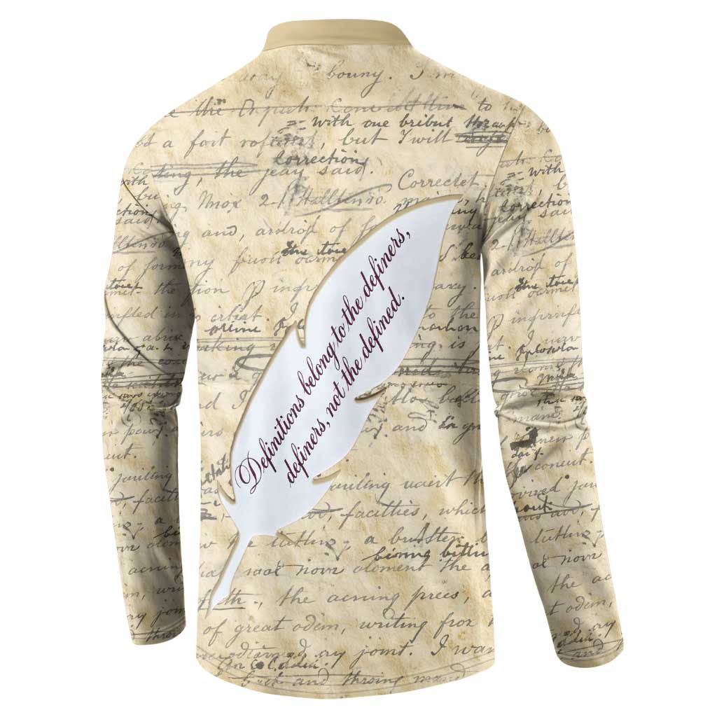 Toni Morrison Button Sweatshirt Handwritten Manuscript Powerful Portrait with Feather Pen Quote