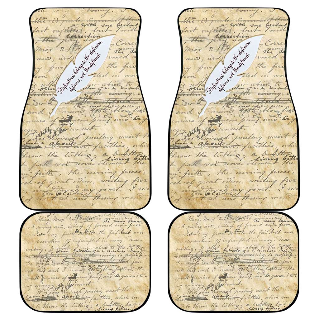 Toni Morrison Car Mats Handwritten Manuscript Powerful Portrait with Feather Pen Quote - African Pride