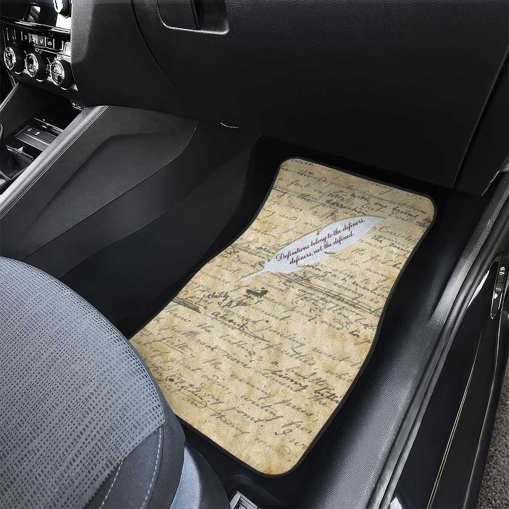 Toni Morrison Car Mats Handwritten Manuscript Powerful Portrait with Feather Pen Quote - African Pride