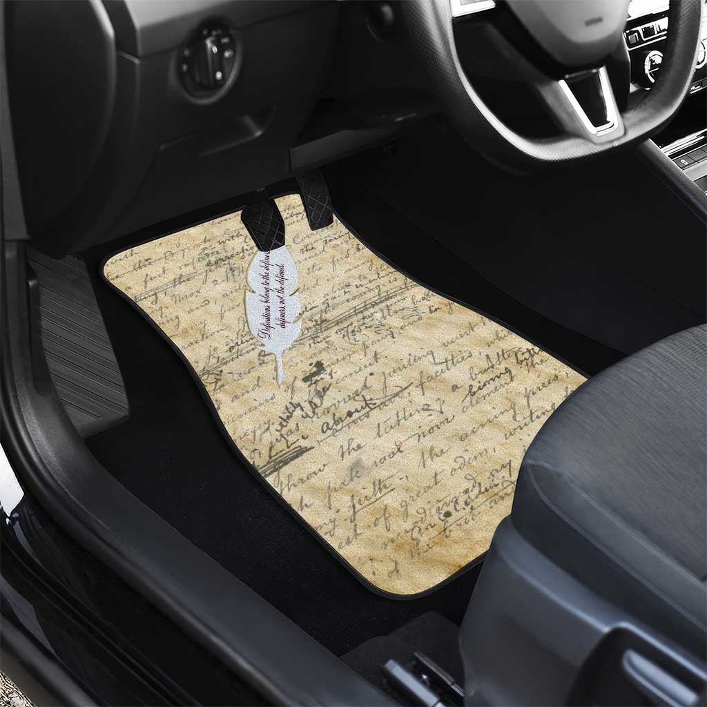 Toni Morrison Car Mats Handwritten Manuscript Powerful Portrait with Feather Pen Quote - African Pride