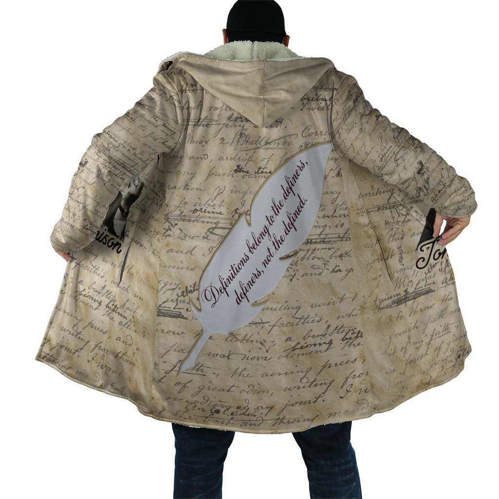 Toni Morrison Cloak Handwritten Manuscript Powerful Portrait with Feather Pen Quote - African Pride