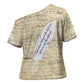 Toni Morrison Cross Shoulder Shirt Handwritten Manuscript Powerful Portrait with Feather Pen Quote - African Pride