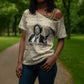 Toni Morrison Cross Shoulder Shirt Handwritten Manuscript Powerful Portrait with Feather Pen Quote - African Pride