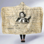 Toni Morrison Hooded Blanket Handwritten Manuscript Powerful Portrait with Feather Pen Quote - African Pride