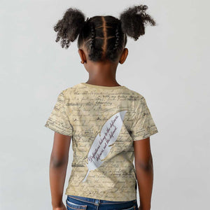 Toni Morrison Kid T shirt Handwritten Manuscript Powerful Portrait with Feather Pen Quote - African Pride