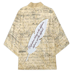 Toni Morrison Kimono Handwritten Manuscript Powerful Portrait with Feather Pen Quote - African Pride