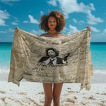 Toni Morrison Sarong Handwritten Manuscript Powerful Portrait with Feather Pen Quote - African Pride