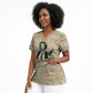 Toni Morrison Scrub Top Handwritten Manuscript Powerful Portrait with Feather Pen Quote - African Pride