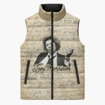 Toni Morrison Sleeveless Puffer Jacket Handwritten Manuscript Powerful Portrait with Feather Pen Quote - African Pride