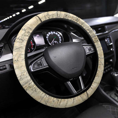 Toni Morrison Steering Wheel Cover Handwritten Manuscript Powerful Portrait with Feather Pen Quote - African Pride