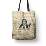 Toni Morrison Tote Bag Handwritten Manuscript Powerful Portrait with Feather Pen Quote - African Pride