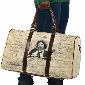 Toni Morrison Travel Bag Handwritten Manuscript Powerful Portrait with Feather Pen Quote - African Pride