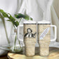 Toni Morrison Tumbler With Handle Handwritten Manuscript Powerful Portrait with Feather Pen Quote - African Pride
