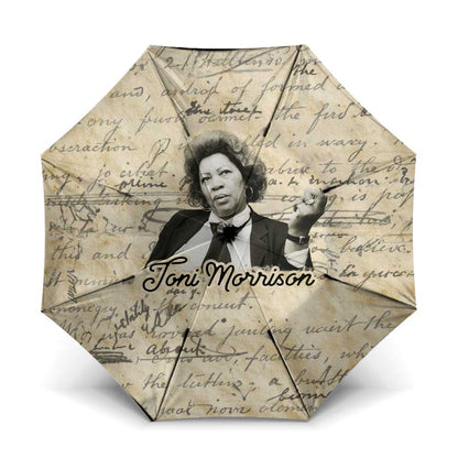 Toni Morrison Umbrella Handwritten Manuscript Powerful Portrait with Feather Pen Quote - African Pride
