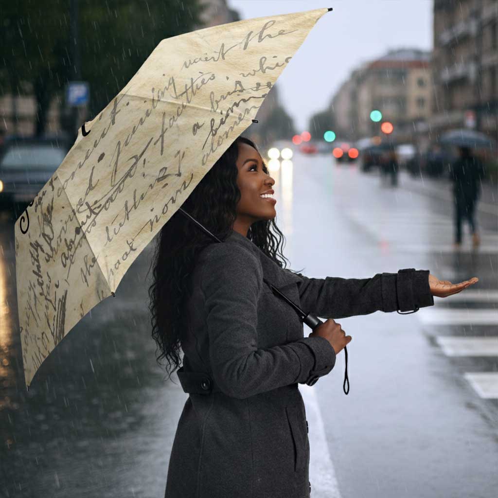 Toni Morrison Umbrella Handwritten Manuscript Powerful Portrait with Feather Pen Quote - African Pride