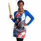 Toni Morrison Apron Abstract Wings Design Empowering Quote Dual Portrait Celebration of Literary Freedom - African Pride
