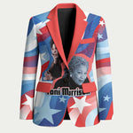 Toni Morrison Blazer Abstract Wings Design Empowering Quote Dual Portrait Celebration of Literary Freedom - African Pride