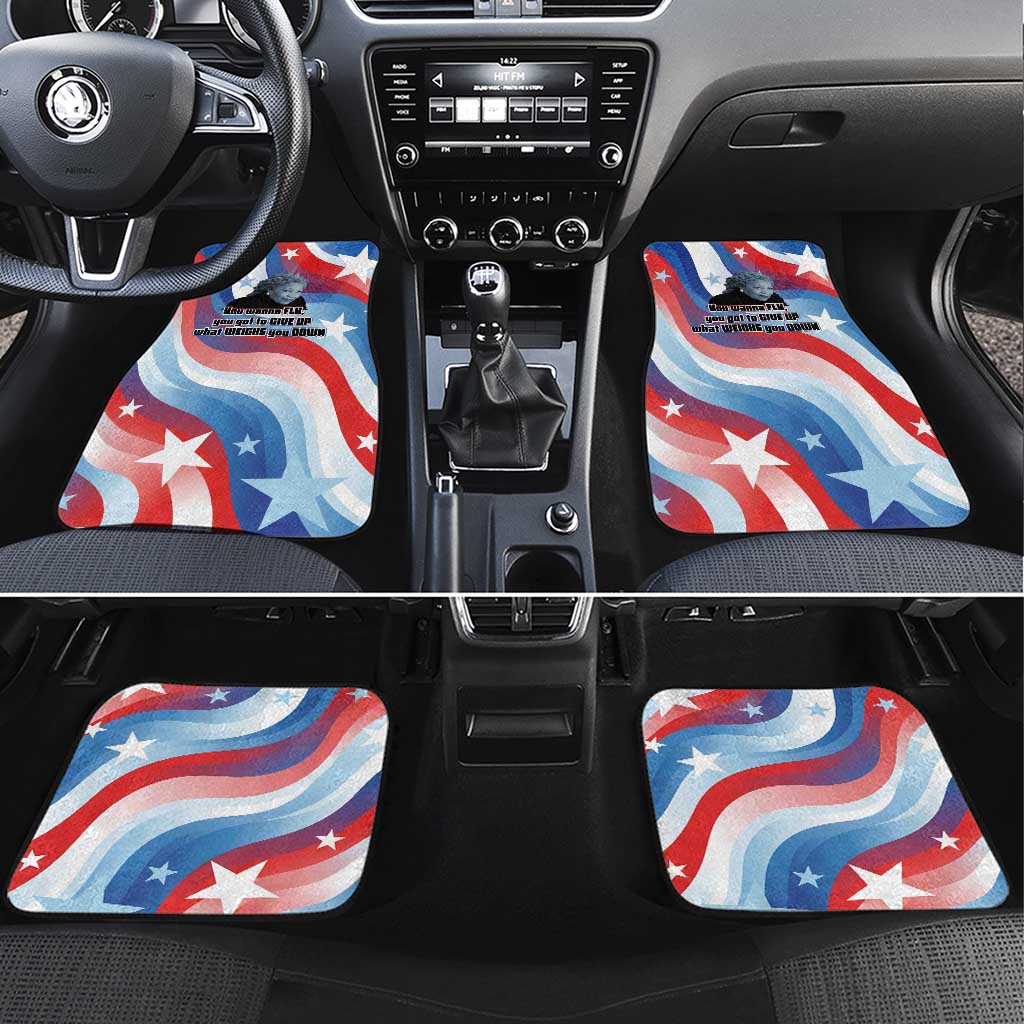 Toni Morrison Car Mats Abstract Wings Design Empowering Quote Dual Portrait Celebration of Literary Freedom - African Pride