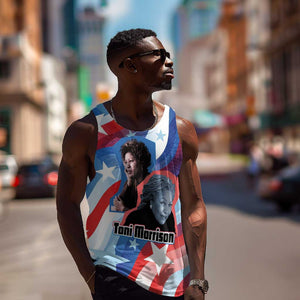 Toni Morrison Men Tank Top Abstract Wings Design Empowering Quote Dual Portrait Celebration of Literary Freedom - African Pride