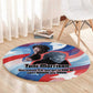 Toni Morrison Round Carpet Abstract Wings Design Empowering Quote Dual Portrait Celebration of Literary Freedom - African Pride