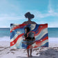 Toni Morrison Sarong Abstract Wings Design Empowering Quote Dual Portrait Celebration of Literary Freedom - African Pride