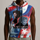 Toni Morrison Sleeveless Zip Hoodie Abstract Wings Design Empowering Quote Dual Portrait Celebration of Literary Freedom - African Pride
