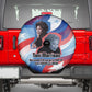 Toni Morrison Spare Tire Cover Abstract Wings Design Empowering Quote Dual Portrait Celebration of Literary Freedom - African Pride