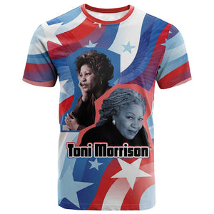 Toni Morrison T shirt Abstract Wings Design Empowering Quote Dual Portrait Celebration of Literary Freedom - African Pride